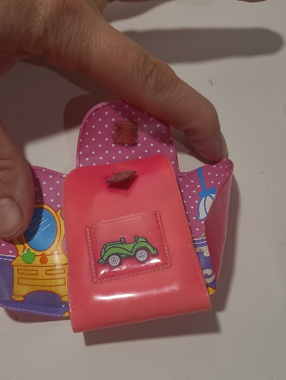 Barbie Hot Pink Doll Backpack with Green Car Patch and White Handle - Picture 4 of 14